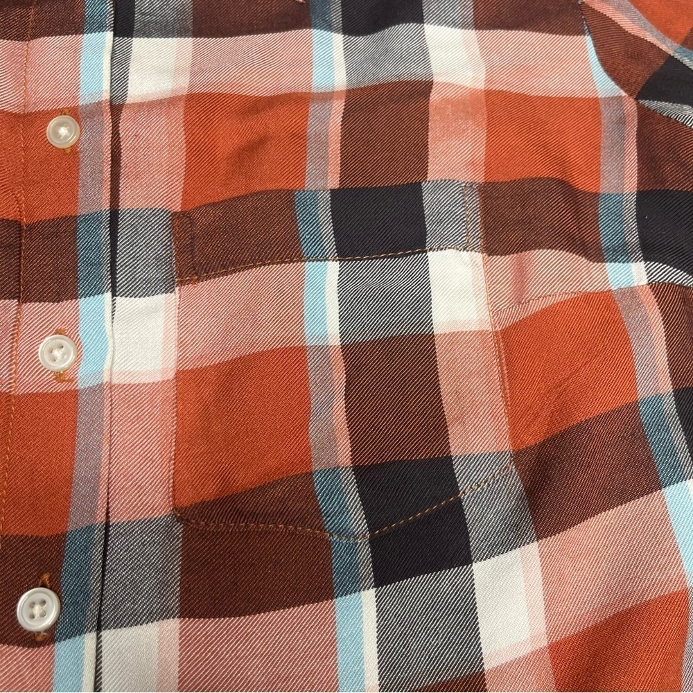 LOFT Plaid Long Sleeve Button Down Shirt Size XS - Picture 5 of 9